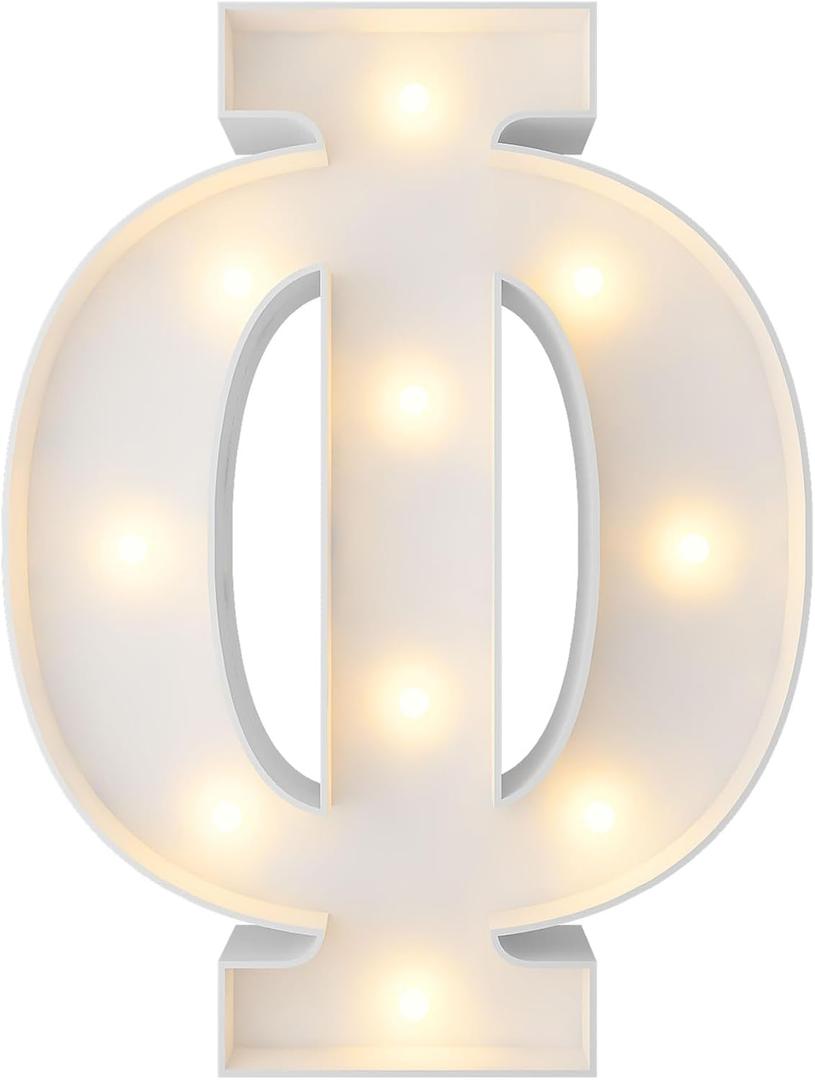 3FT Marquee Light Up Greek Letters, Alphabets Letter DIY Craft Stand For Sorority Fraternity Decorations 