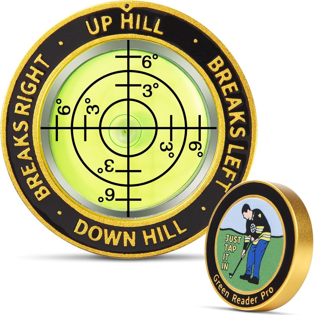 High Precision Golf Green Reader Funny Ball Marker Golf Putt Training Aid Bubble Level Golf Accessories Gifts for Men Women