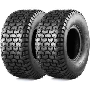 MaxAuto 15x6.00-6nhs Lawn Mower Tires 15x6x6 Lawn Tractor Tire 15x6-6 Turf Tires, 4 Ply Tubeless Tire, 565 lbs Capacity, Set of 2