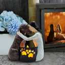 Dog Memorial Gifts, Pet Loss Sympathy Gift,Custom Dog Statue Hand-Sculpted Remembrance Candle Holder to Honor a Beloved Who Passed Away