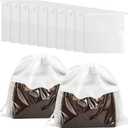 12 Pieces Dust Bags for Handbags White Non-Woven Drawstring Bags Breathable Cloth Purse Storage Dustproof Storage Bags with Drawstring for Handbags,Purses,Shoes,and Travel Organizing