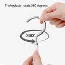 Purse Organizer Purse Organizer for Closet Purse Hanger-360 Rotation,Curved Design, No Fear of Deformation of The Bag StrapPremium and Smooth Purse Hook Closet (White 2 Pieces)