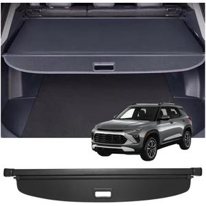No Drilling Retractable Cargo Cover Compatible with Chevy Chevrolet Trailblazer 2021-2026 Trunk Security Shade Privacy Screen Tonneau Luggage Carbon Fiber Texture (Need to Install 2 Brackets)