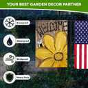 Garden Flag Pole Holder with 5-Prong Base – Heavy Duty Metal Outdoor Stand with Powder-Coated Finish, Clip & Stopper for Double Flags, Yard Decor Display