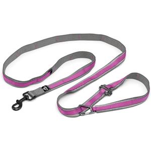 Kurgo 6 in 1 Quantum Leash, Hands Free Leash for Dogs, Running Belt Lead, Crossbody & Waist Belt Style, Reflective, Carabiner Clip, for Training, Hiking, or Jogging