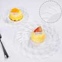 U-QE 100 Pieces Clear Plastic Plates - 9 Inch Clear Disposable Plates - Washable & Reusable - Premium Hard Plates - Party Supplies for Birthdays, Celebrations, Travel, Wedding, Party and Events