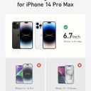 Magnetic for iPhone 14 Pro Max Case,with Belt Clip,[Compatible with Magsafe] W/Tempered Glass Screen Protector,Anti-Drop,Shockproof,Heavy Duty Protection (Lake Blue)