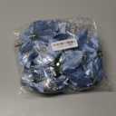 Boao 24 Pieces Christmas Artificial Glitter Poinsettia Flowers Xmas Flowers Wedding Christmas Tree New Year Ornaments(Blue)
