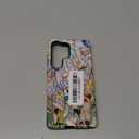 TnXee Case for Samsung Galaxy S25 Ultra,Stained Glass Bloom Flower Phone Case Drop Resistant Glossy 2 in 1 Solid Dual-Layer Cover for Girl Women