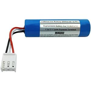 2600mAh 3.7V Replacement Battery for VERIFONE VX675 VX690 Payment Terminal, BPK265-001 BPK265-001-01-A BPK265-001-01-B