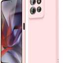 oakxco for Motorola Moto G 2025 Case G Play 2026/ G 2026 Phone Case Liquid Silicone, Thin Slim Grip Soft Rubber Gel Protective Phone Cover for Women, Matte Plain Aesthetic Girly Cover, Light Pink