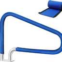 Pool Handrail Cover, 10 Feet Swimming Pool Hand Railing Covers with Zipper Non Slip Anti-Scald Safety Rail Grip Handles Sleeve for Swimming Pools Inground Ladder Hand Rail Grips-Blue