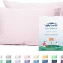 Sunflower Queen Pillowcases Set of 2, 100% Cotton Queen Pillow Cases 2, 2030 inches Light Pink, Soft and Breathable