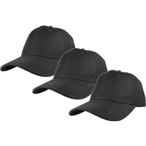 Gelante Plain Baseball Cap Adjustable Back Strap 3 PC