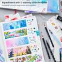 ARTEZA Real Brush Pens, Set of 12, Bright Tones, Blendable Watercolor Markers and 1 Water Brush, Art Supplies for School, Home, and Office