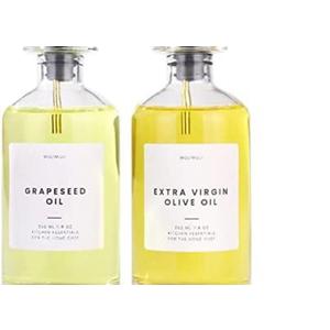 Molimoli - Premium Olive Oil Dispenser Bottles for Kitchen - Oil and Vinegar Dispenser Set, Glass Dispenser for Kitchen, Dispenser Bottle of 350ml - Set of 2 