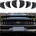 WildWell Mustang Tail Light Covers for Ford Mustang GT Shelby GT350 GT500 EcoBoost Bullitt 2018 2019 2020 2021 2022 2023 Smoked Black
