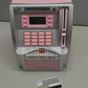 BAODLON Pink Piggy Bank for Kids, ATM Machine Bank for Real Money with Debit Card, Bill Feeder, Coin Recognition, Balance Calculator, Electronic Savings Safe Box, Cool Stuff Toys Gifts for Teen Girl