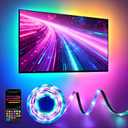 Pak RGB+IC LED Strip Lights for Bedroom & TV, 16.4ft Smart Lights with Remote APP Control, DIY 16 Million Colors, Music Sync Color Changing LED Lighting, 44 Scene Modes, Work with Alexa & Google