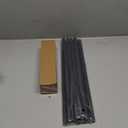 2 Pack Industrial Curtain Rods for Windows 48 to 84 Inches, Blackout Wrap Around Curtain Rod, for Indoor and Outdoor, 5/8 Inch Diameter, 35 to 75 Inches, Black