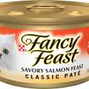 Purina Fancy Feast Salmon Feast Classic Grain Free Wet Cat Food Pate - (Pack of 24) 3 oz. Cans