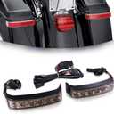DREAMIZER Saddlebag Lights for Street Glide - Motorcycle LED Saddle bag Brake Light for Road King Electra Glide Ultra Classic - Black Housing,Smoked Lens