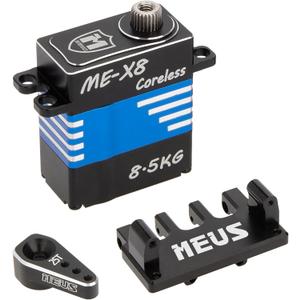 MEUS Racing High Torque 8.5KG SCX24 Servo with Mount and Servo Horn for SCX24 1/24 RC Crawler Upgrades Parts (8.5KG)