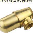 Brass Round Bottle P Trap tube, Basin Sink Waste Trap Drain Tube Kit Adjustable Height Chrome (Oval)
