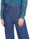 TRU Luxe Women's Wide Leg Trouser Jean (Blue)