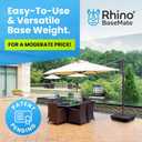 Rhino BaseMate EVA Material - Patio Umbrella Base Weights up to 200 Lb. | for Cantilever, Regular, or Any Offset Umbrella Base | 4-Part, 900D Heavy-Duty, All-Weather (Square)