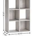 Signature Design by Ashley Paxberry Coastal 6 Cube Storage Organizer or Bookcase, Whitewash