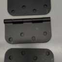 Black Door Hinges 4 Inch, 3 Pack Matte Black Heavy Duty Door Hinges with 5/8" Radius, 4" Interior and Exterior Front Door Hinge for Home, Gate, Furniture, Residential Use