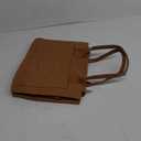 Tote Bag for Women With Compartments,Large Canvas Tote Women's Purse Crossbody Bags Work Laptop Book Bag Satchels Handbags (New Upgrade Brown With Compartments and Side Cup Holders)