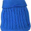 FAMI Dog Clothes Dogs Sweater Soft Puppies Clothing Winter Puppy Sweaters Warm Outfit for Dogs Small XS S Cat Apparel (DarkBlue,Large)