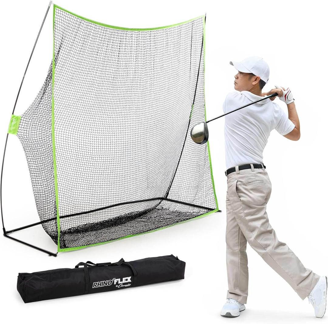 Champion Sports Rhino Flex Golf Net - 7' x 7' Practice Net with Target for Enhanced Precision