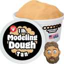 Hygloss Play Modeling Dough for Kids  Multicultural Skin Tones  Safe & Non-Toxic Sensory Dough for Arts & Crafts  Play Clay for Toddler Activities, Preschool Classroom Must-Haves (1 lb, Tan)