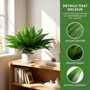 Artificial Agave Plants-Set of 2 Large Fake Agave for Outdoors,28Inch,Faux Aesthetic Plants for Home Decor, Realistic UV Resistant Fake Agave Plants Without Pot