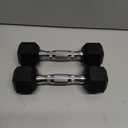 PAPABABE HEX Dumbbell Set 2.5-125lb, Rubber Encased Home Gym Dumbbells, Exercise & Fitness Weights Dumbbells for Women & Men, Hand Weight for Strength Training