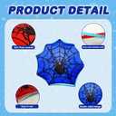 2 x Funny Christmas Tree Topper, 9.8 * 9.8inch Spider Web Topper, Blue Red Tree Topper Christmas Ornament Tree Topper Decors, Unique Cartoon Festive Birthday New Year Family Gathering Decors