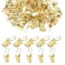 PATIKIL 100 Pcs Curtain Clips Hooks, Gold Small String Light Hanging Clips Party Decoration Hanger for Outdoor Camping Christmas Light Ornament Craft Display