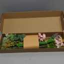 Floroom Artificial Greenery Stems Box Set, 45pcs with 6 Kinds of Faux Greenery Flowers Picks for DIY Bridal Bouquets Wedding Floral Arrangement Table Centerpieces, Dusty Rose & Green