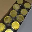 novelinks 16 oz Clear Plastic Jars with Lids, Refillable 16oz Mason Jars with Lids & Storage Containers for Kitchen & Household Use (20 Pack,Gold)