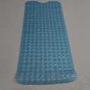 FLMHT Bath mat Non-Slip, Longer Bathtub mats, Shower mat, Innovative 310 Bubble Massage Suction Cups, Machine Washable, 40 x 16 inches, (Clear Blue)