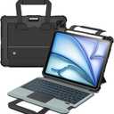 Nillkin Carry Go Keyboard Case for iPad Air 11-inch (M3/M2)& Air 5th/4th Generation with Handle, iPad Pro 11(1st/2nd/3rd/4th Gen) Rugged Case with Detachable Keyboard, Trackpad, 7-Color Backlit, Black