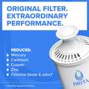Brita Standard Water Filter for Pitchers and Dispensers, Reduces Copper, Cadmium and Mercury Impurities, Lasts Two Months or 40 Gallons, Includes 6 Filters for Pitchers