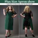 Plus Size Chef Aprons Extra Large Adjustable Unisex Kitchen Aprons with 2 Pockets for Women Men Cooking Working (Dark Green)