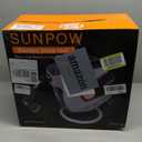SUNPOW Retractable Garden Hose Reel - 1/2 inch x 50ft Wall Mounted Hose Reel with 3/4 inch Brass Fitting & 10 Function Sprayer Nozzle - Any Length Lock, Auto Rewind System, 180°Swivel Bracket - Grey