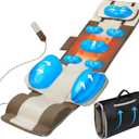 Full Body Massage Mat, 3D Body Stretching & Lumbar Traction, Back Heating, Traction Up & Down, Curve Stretch, Twist Left & Right, 4 Modes 3 Intensities 3 Heat Levels, PU Leather, Foldable, Fit 5'1-6'0