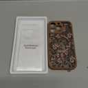 GVIEWIN for iPhone 16 Pro Case Compatible with MagSafe, [Military Grade Protection] [Screen Protector] Full Camera Protection Floral Translucent Women Magnetic Phone Case, Bunchflower/Brown