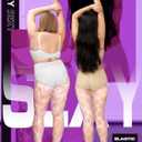 Jadive 6 Pairs Women Plus Size Fishnet Thigh High Stockings Suspender Garter Belt Lingerie Pantyhose Tights